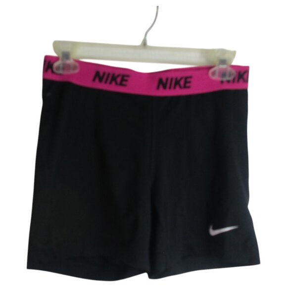 Nike Activewear Shorts Womens Black Stretch Athletic Gym Training Elastic Waist - Picture 1 of 3
